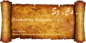 Szekeres Csenge névjegykártya